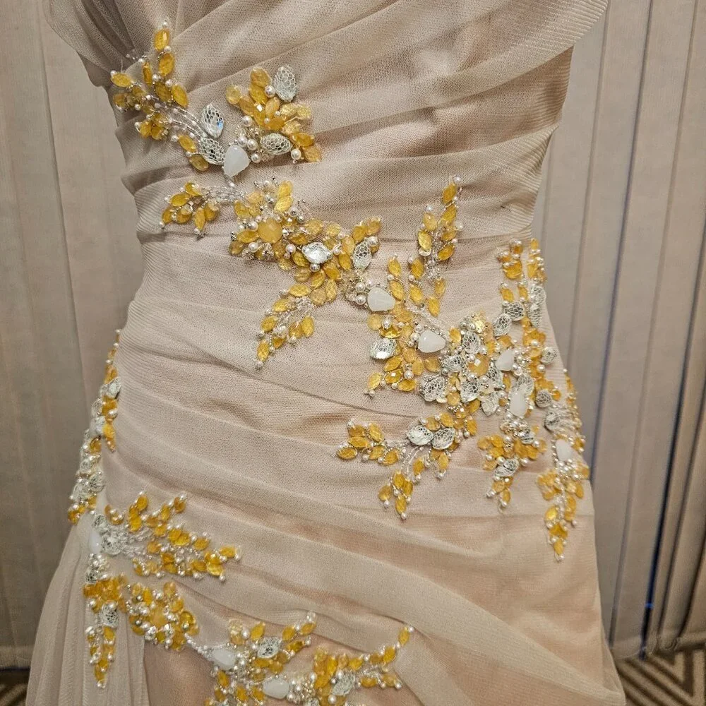 The Anjolique Wedding dress Champagne in 8 NWT - Picture 3 of 10